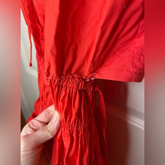 Proenza Schouler White Label Cotton Poplin Midi Dress in Poppy Size XXS - Picture 10 of 12